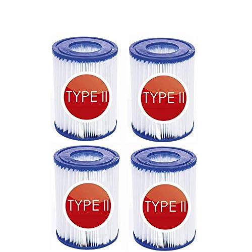GAODA Filter für Pool Typ II, Filterkartusche für Bestway 58094, Filterkartuschen für Bestway 530/800 GAL/Stunde FlowClear (4 Stück) Cover