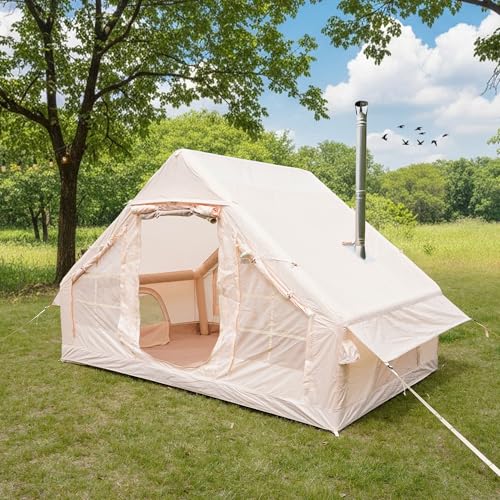 Carpa inflable para camping con bomba de mano, 4 estaciones, para 2-4 personas miniatura 1