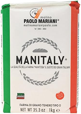 Manitaly Manitoba Type ?0? Flour Made with 100% Italian Wheat 2.2 Lbs (1 kg)