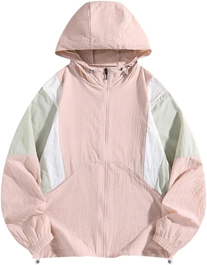 Men's Sun Protection Casual Outdoor Lightweight Breathable Hiking Sports Hooded Ice Jacket