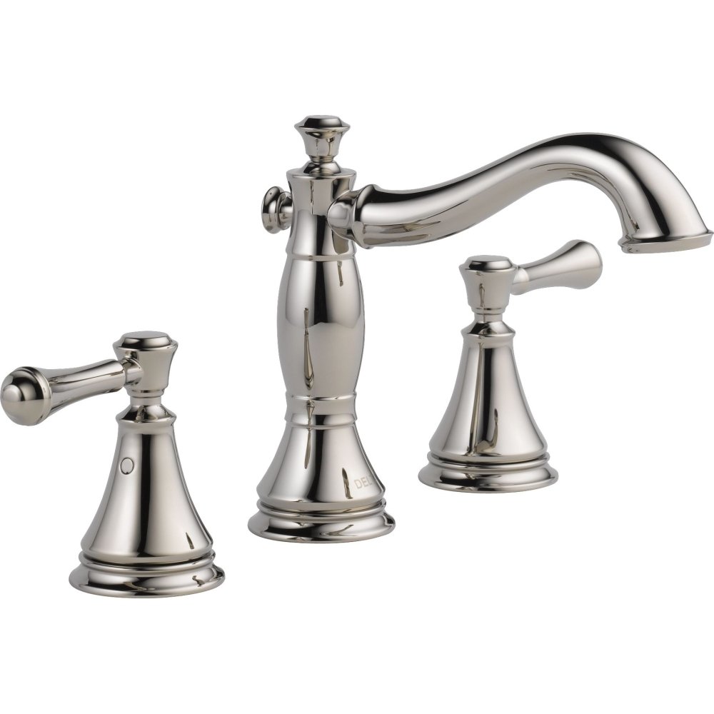 Delta Cassidy Polished Nickel Bathroom Faucet 3 Hole, 8 Inch