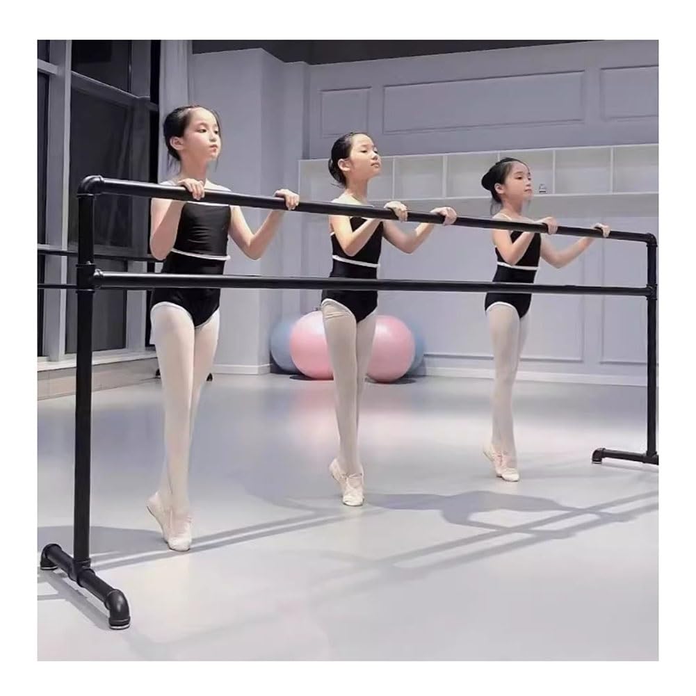 Barre de danse portable et robuste avec rampe réglable noire pour studio et maison