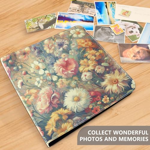 Álbum de Fotos Autoadhesivo de Scrapbook DIY con Diseño Floral, 3 Anillos, 40 Páginas, 8x10 para Memorias miniatura 5
