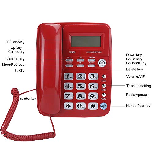 Telefono con filo, telefono fisso cablato con ID