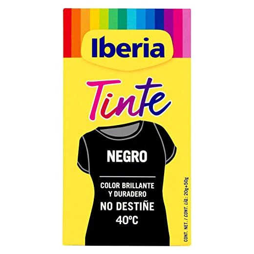 Iberia - Tinte Negro para ropa, 40°C