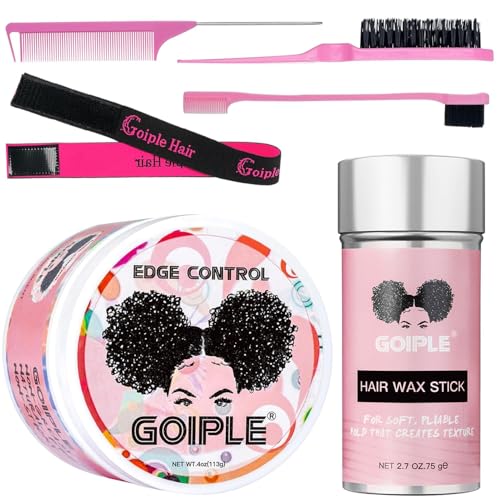 Edge Control Wax Starker Halt, Nicht Fettend Hair Wax Haar Wachs Kein Abblättern Hair Stying Wax Perückenband-Kantenbürste Haarkamm Für Alle Haartypen