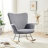 VECELO Rocking Chair, Modern Uphols...