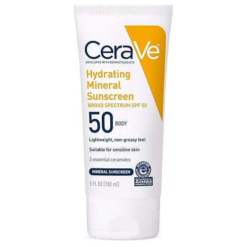 Miniatura 12 de CeraVe Protector solar 100% mineral SPF 50, protector solar facial con óxido de zinc y dióxido de titanio, ácido hialurónico + niacinamida +