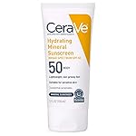 CeraVe 100% Mineral Sunscreen SPF 50 with Zinc Oxide & Titanium Dioxide, Hyaluronic Acid & Ceramides, Oil Free & Non-Greasy, Hydrating Mineral Sunscreen For Body, 5 oz