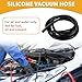 Partuto 1pc 130PSI Max Pressure Silicone Vacuum Tubing Hose for Chevrolet for Buick for Lincoln Engine Automotive Vacuum Line Silicone Black 6.6FT 1/2