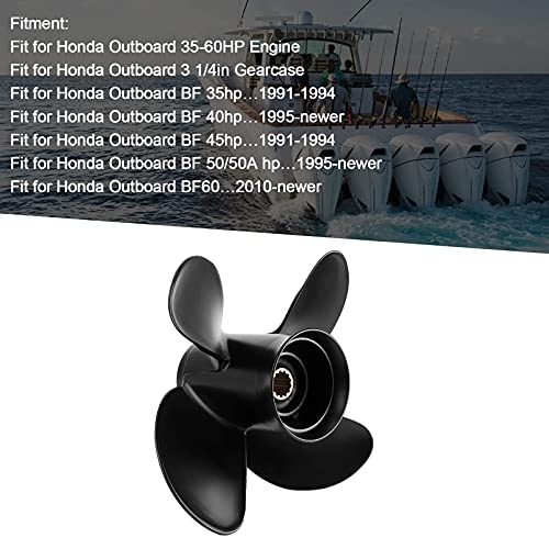 Yctze-propeller, Buitenboordmotorpropeller met Hoge Stuwkracht Aluminiumlegering 4-bladen Motorpropeller Geschikt voor Hon-da-buitenboordmotor 35-60HP Vervanging van Motorpropeller - Image 4