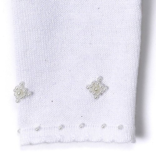 Flower Girl Jacket Elegant Pearl Beaded Soft Cozy Sweater3