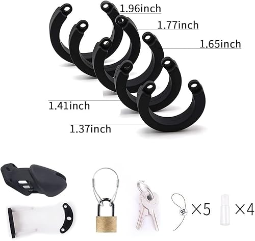 Miniatura 3 de Chastity Cage-Dispositivo de castidad masculino de silicona suave con cerradura, equipo de bondage para hombres, diseño amigable para principiantes,