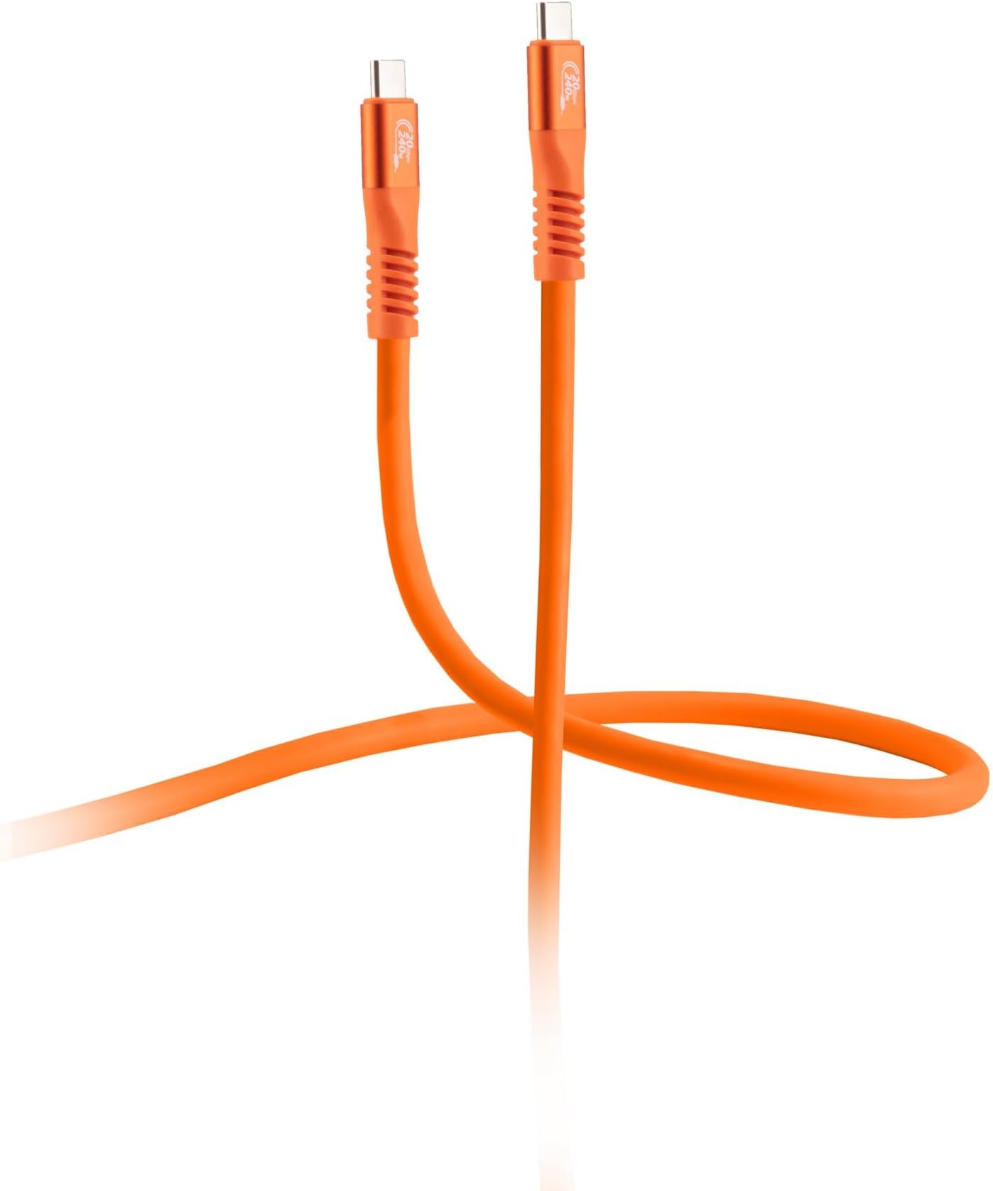 Flexline® -USB-C® Charging Cable, USB 3.2, 240W, Orange, 0.25 m Brand