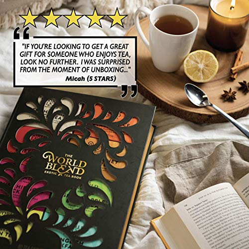 Thoughtfully Gifts, Tea Story: A Tea Lover\'s Gift Set, 8 Different Tea Flavors, Including English Breakfast Black Tea, Lemon Honey Green Tea, French Vanilla Black Tea, and More in a Beautiful Book