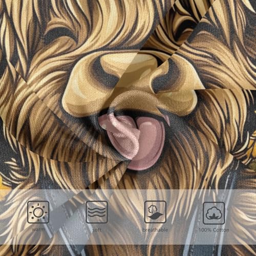 ODAWA Cow Sunflowers Cute Soft Toddler Cotton Underwear Tagless Boys 2T Underwear3