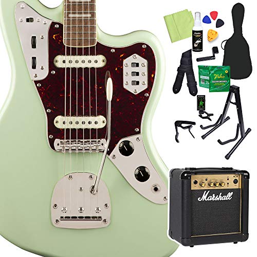 Squier by Fender Classic Vibe 70s Jaguar Surf Green 初心者14点セット 【MG10付】 エレキギター スクワイヤー/スクワイア