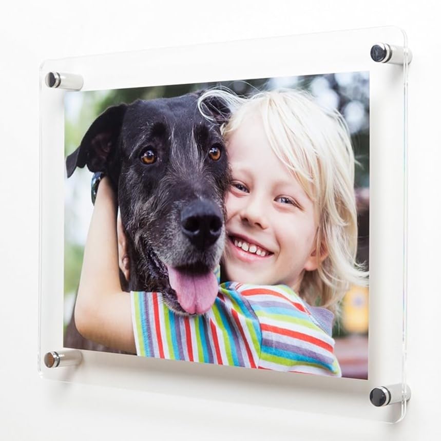 Rose Acrylic - Photo Frame A3, Pack of 1, Double Panel Clear Picture Frame, Stylish Acrylic Frame, Display Vertical or Horizontal for Happy Moment, Home, Office, Certificate, Artwork