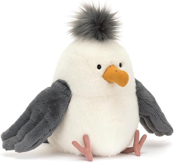 Jellycat Chip Seagull Stuffed Animal, 10 inches - Bird Plush Toy - Classic Children's Gift