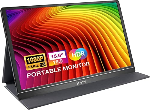 Image of KYY Portable Monitor 15.6'' FHD 1080P Portable Laptop Monitor USB C HDMI Gaming Monitor