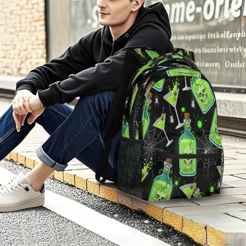 Mochila escolar de calavera para laptop 15.6 7