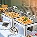 ROVSUN 2 Packs 9 QT Roll Top Chafing Dish Buffet Set with Electric & Fuel Heating，Stainless Steel Chafer, Food Warmer with Full Size & 2 Detachable Food Pans for Party Wedding Catering