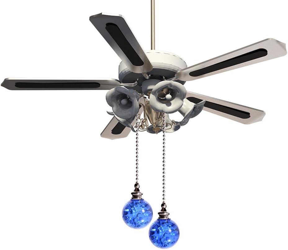 2 Pcs Decorative Fan Strings Ceiling Fan Extension Pulls Light Fixture Pull Chains Light Pull Chain Extenders Ceiling Fan Pull Chain Pendants Connectors Ornaments with Ball Blue