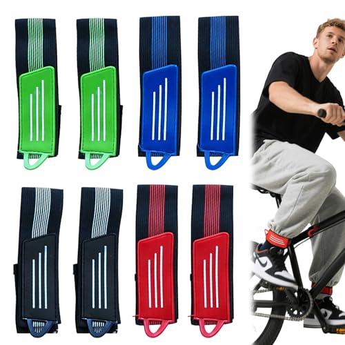HuiLanYouSheng 8 Stück Hosenklammer Fahrrad,Hosenschutz Fahrrad,Fahrrad Hosenklammer,Hosenband Fahrrad,Hosenklammern Für Radfahrer,Hosenband Fahrrad Für Joggen Radfahren Outdoor Wandern Angeln Jagd