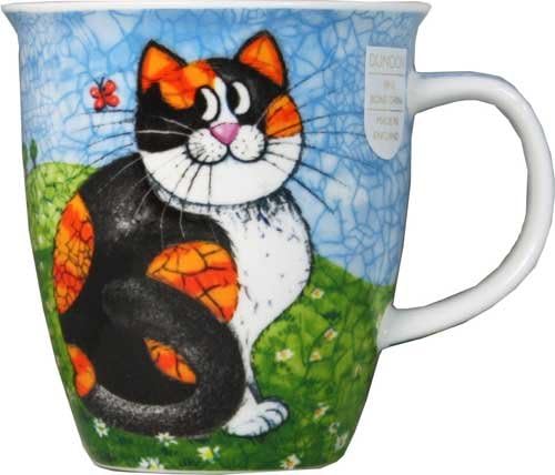 Amazon Co Jp Dunoon ダヌーン マグカップ イギリス製 大容量 0 48lタイプ Happy Cats Tortoiseshell ホーム キッチン