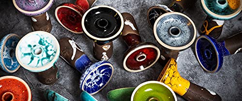 ORACLE HOOKAH® Premium Shisha Phunnel Kopf - Glasur Phunnel Rainbow Tonkopf - Shisha Kopf für HMD & Smokebox (Grün… – Bild 6