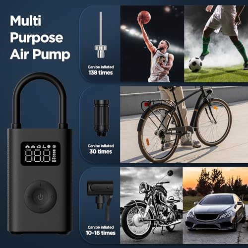 Compresseur d'air portable 2Pro 150 PSI gonfleur électrique USB-C - 6