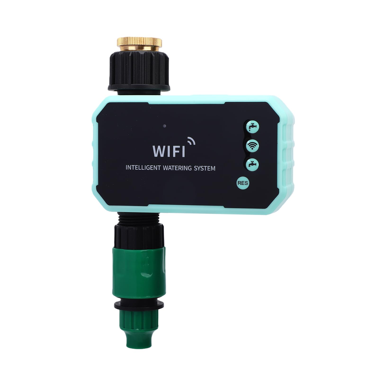 Asixxsix Programmatore Irrigazione Solare WiFi Intelligente con Controllo | Timer per irrigazione ad energia solare, timer per irrigazione programmabile, sensore pioggia, connettore con rotazione a