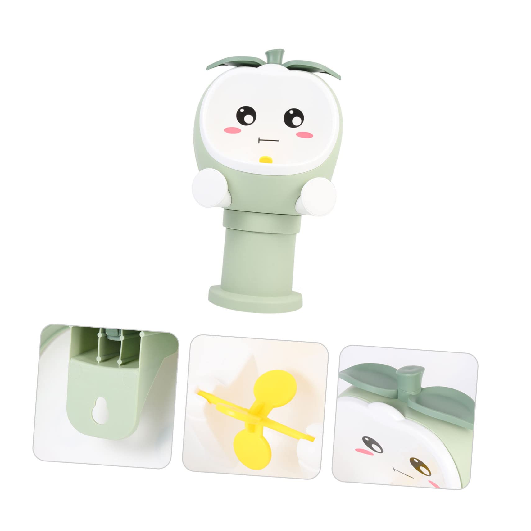 Jungen Urinal für Kleinkinder, Töpfchen fürs Training, Grün | Kunststoff, Cartoonartige Form, Vergrößerte Tiefe Wanne, Integriertes Windrad gegen Spritzer