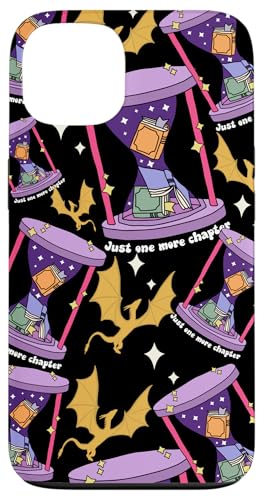 Carcasa para iPhone 13 Fantasía dragón y reloj de arena caprichoso libro amante impresión