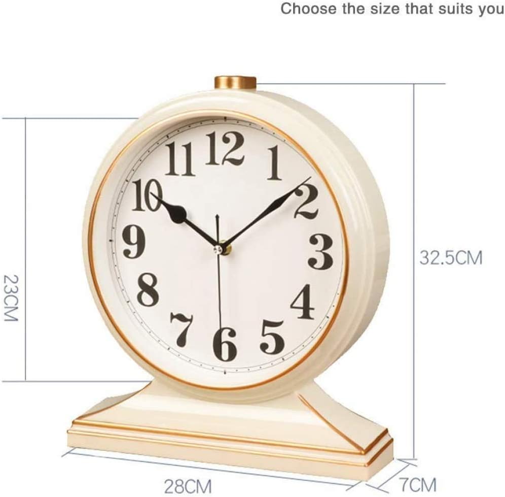 Mantle Desk Clock, Mute,Desk Decoration Clock Living Room Mantel Clock Office 28 32.5 7cm Mantel Clocks,