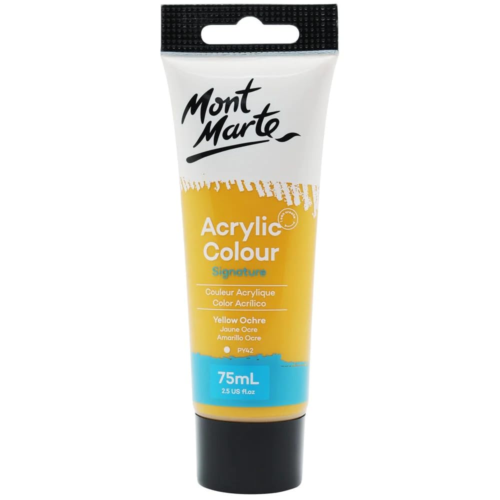 Mont Marte Premium Acrylic Paint 75ml (Yellow Ochre)
