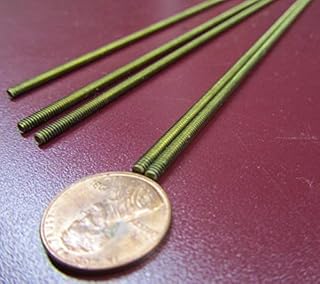 Brass Fully Threaded Round Rod, RH, 4-40 Diameter x 24