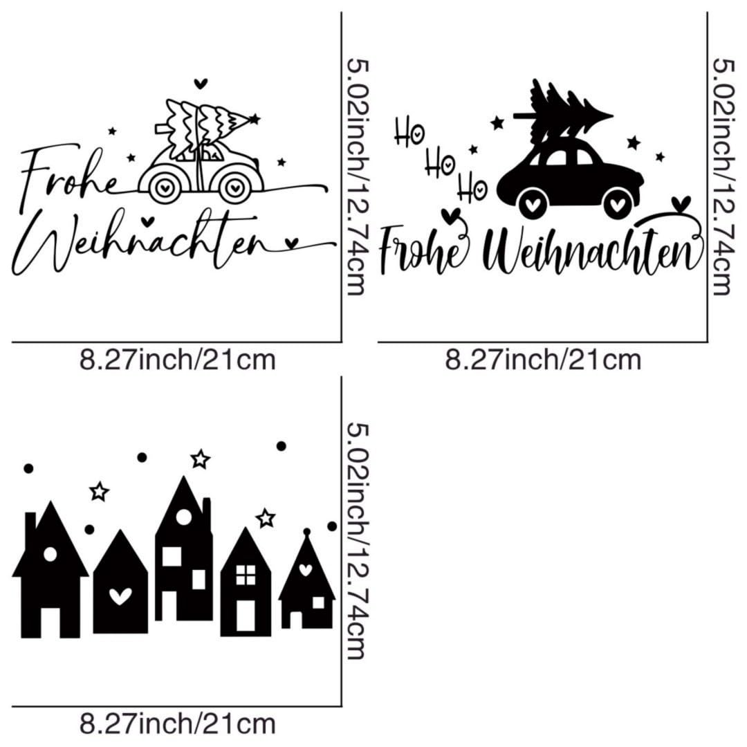 Christmas Iron Transfer Patch Heat Transfer Sticker Vinyl Design Iron Applique T-Shirt Clothing DIY Craft Applique Clothing Decoration (P3)