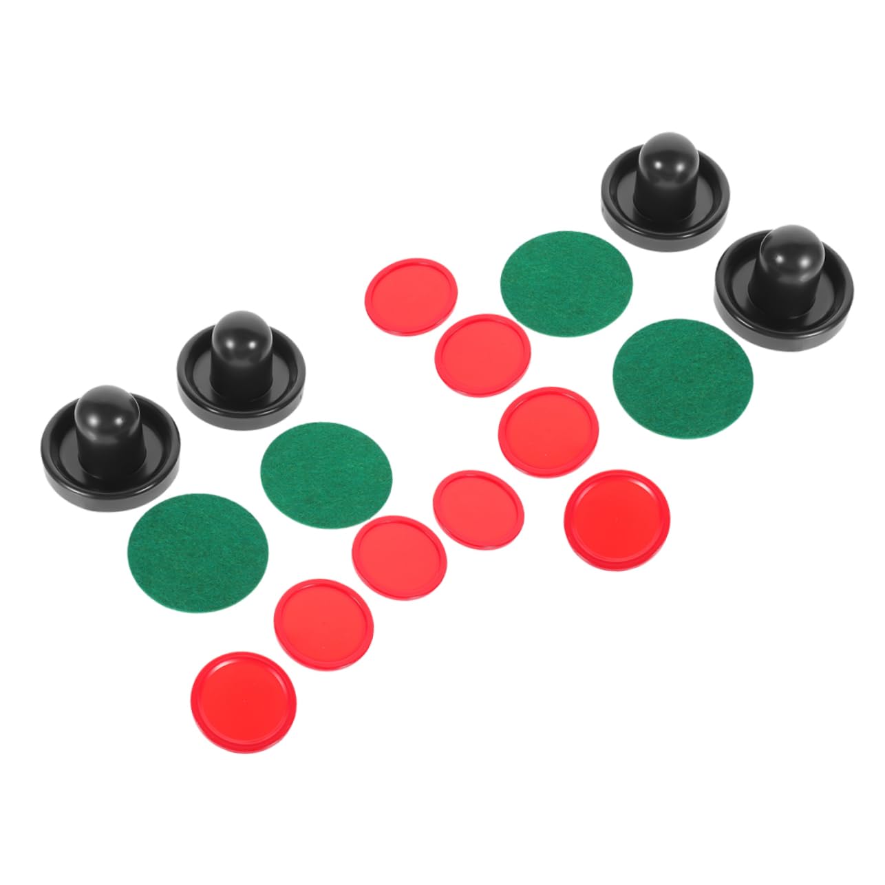 Toddmomy 10 Ensembles Accessoires de Jeu de Hockey sur Table Ensemble de Pelles et Rondelles Rouges de Remplacement pour Jeux Air Hockey Améliorez Votre Expérience de Jeu des Outils et