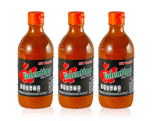 Valentina extra scharfe soße Mexican Hot / Spicy Sauce / (pack von 3 stück) - je 370 ml, glutenfrei, fetfrei und ohnezucker, Viva México Collection by Mexhaus Cover
