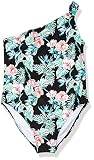 Tommy Bahama Girls' One-Piece Swimsuit Bathing Suit, Floral Black, 6