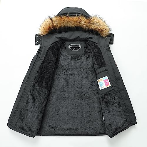 Image of MOERDENG Women's Waterproof Ski Snow Jacket Winter Warm Hooded Snow Coat Mountain Windproof Ski Jacket For Women