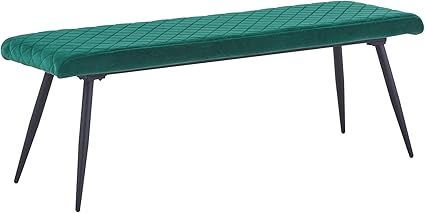 Green velvet dining bench Outlet