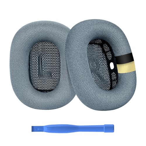 Almohadillas AirPods Max para solucionar el desgaste, cojines de espuma con malla azul
