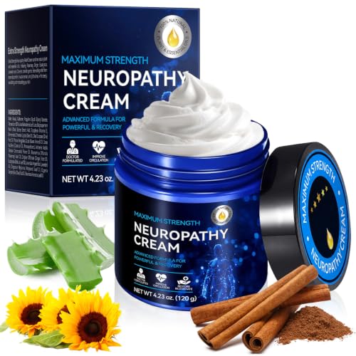 Neuropathy Cream for Feet Legs & Hands Lightweight Plant-Based Formula with Cooling Comfort 4 oz
