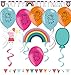 Produktbild Libetui Peppa Wutz Geburtstag Dekoration Set Peppa Pig Happy Birthday Girlande Deko Bunte Spirale Luftballon Peppa Konfetti Peppa für jeden Alter
