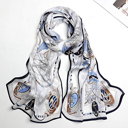 Foulard en soie pour femme chic et chale fin en gaze de qualite superieure