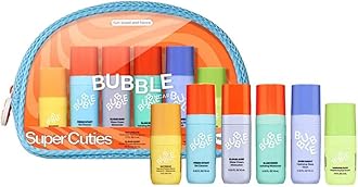 Bubble Super Cuties Kit - Day Moisturiser, Night Cream, Eye Cream, Sleep Mask, Gel Cleanser, Water Cream, Vitamin C + Niacinamide Serum