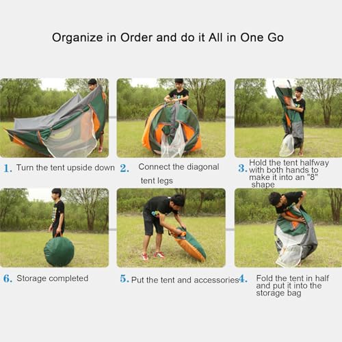 Carpa pop-up ligera para camping 3-4 personas 200x200x135cm miniatura 7