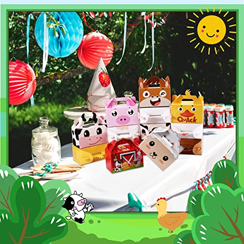 Tallew-24-Pack-Farm-Animals-Party-Favor-Boxes-Large-Barnyard-Candy-Treat-Bags-Farmhouse-Goodie-Gift-Boxes-Happy-Birthday-Bags-for-Baby-Shower-Boy-Girl-Farm-Theme-Party-Supplies-Decoration Tallew 24 Pack Farm Animals Party Favor Boxes Large Barnyard Candy Treat Bags Farmhouse Goodie Gift Boxes Happy Birthday Bags for Baby Shower Boy Girl Farm Theme Party Supplies Decoration